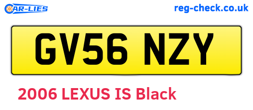 GV56NZY are the vehicle registration plates.