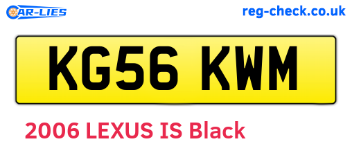 KG56KWM are the vehicle registration plates.