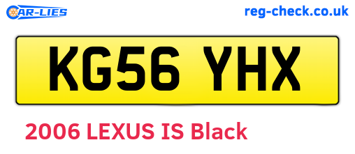 KG56YHX are the vehicle registration plates.