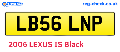 LB56LNP are the vehicle registration plates.