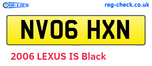 NV06HXN are the vehicle registration plates.