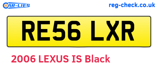 RE56LXR are the vehicle registration plates.