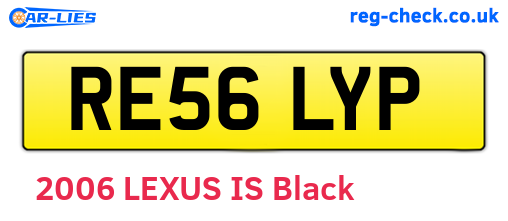 RE56LYP are the vehicle registration plates.