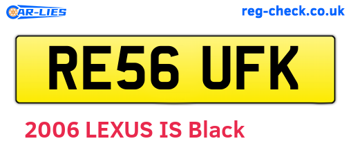 RE56UFK are the vehicle registration plates.