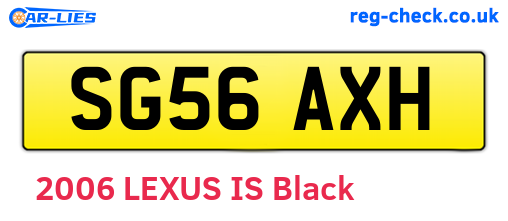 SG56AXH are the vehicle registration plates.