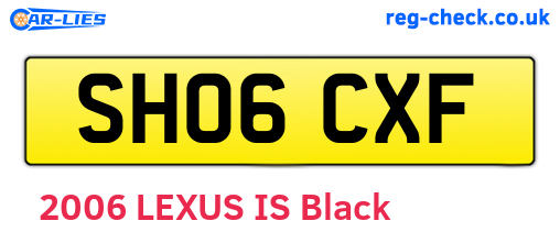 SH06CXF are the vehicle registration plates.