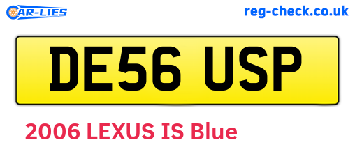 DE56USP are the vehicle registration plates.