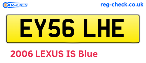 EY56LHE are the vehicle registration plates.