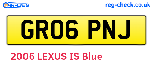 GR06PNJ are the vehicle registration plates.
