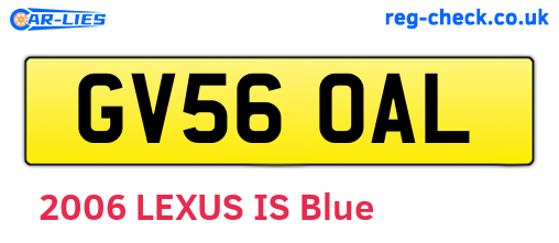 GV56OAL are the vehicle registration plates.