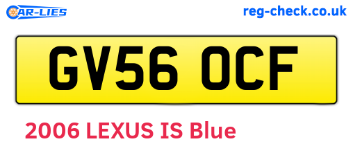 GV56OCF are the vehicle registration plates.