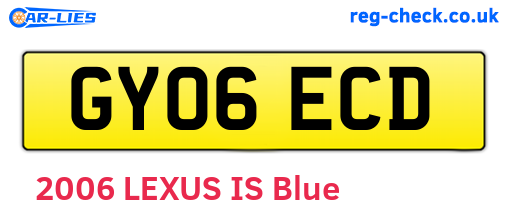GY06ECD are the vehicle registration plates.