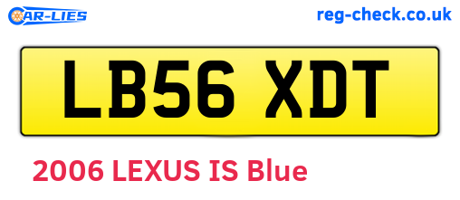 LB56XDT are the vehicle registration plates.