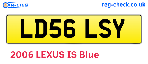LD56LSY are the vehicle registration plates.
