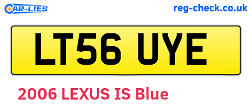 LT56UYE are the vehicle registration plates.