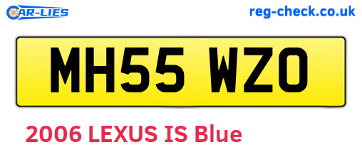 MH55WZO are the vehicle registration plates.