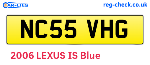 NC55VHG are the vehicle registration plates.