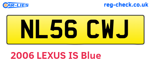 NL56CWJ are the vehicle registration plates.