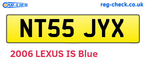 NT55JYX are the vehicle registration plates.