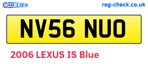 NV56NUO are the vehicle registration plates.