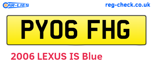 PY06FHG are the vehicle registration plates.