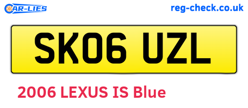 SK06UZL are the vehicle registration plates.