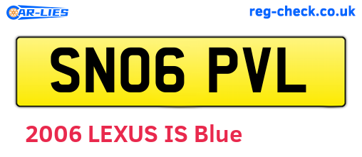 SN06PVL are the vehicle registration plates.