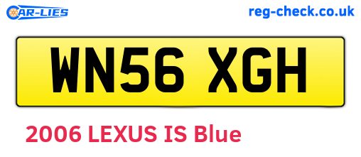 WN56XGH are the vehicle registration plates.