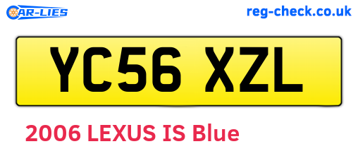 YC56XZL are the vehicle registration plates.