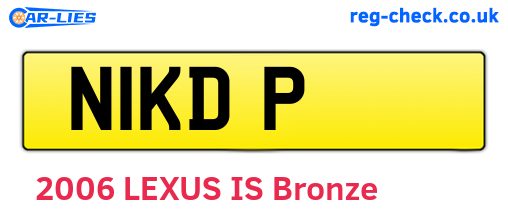 N1KDP are the vehicle registration plates.
