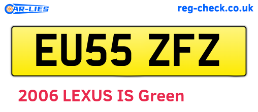 EU55ZFZ are the vehicle registration plates.