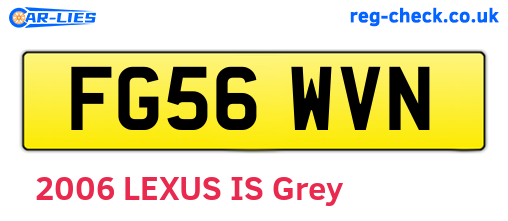 FG56WVN are the vehicle registration plates.