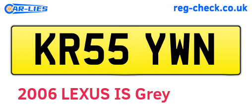 KR55YWN are the vehicle registration plates.