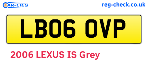 LB06OVP are the vehicle registration plates.