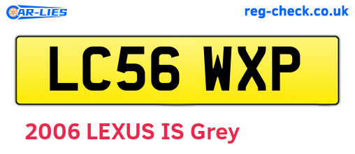 LC56WXP are the vehicle registration plates.