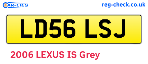 LD56LSJ are the vehicle registration plates.