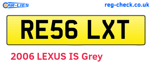 RE56LXT are the vehicle registration plates.