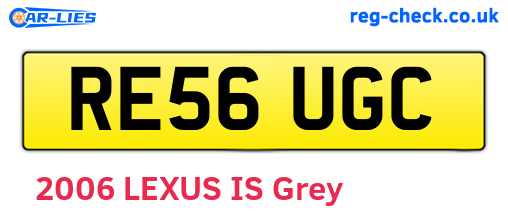 RE56UGC are the vehicle registration plates.