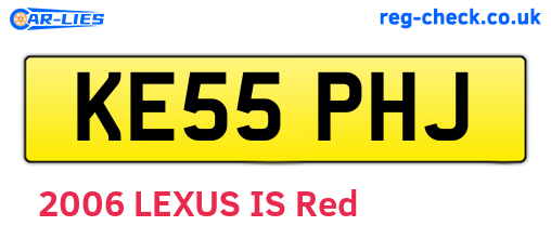 KE55PHJ are the vehicle registration plates.