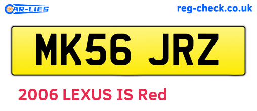 MK56JRZ are the vehicle registration plates.