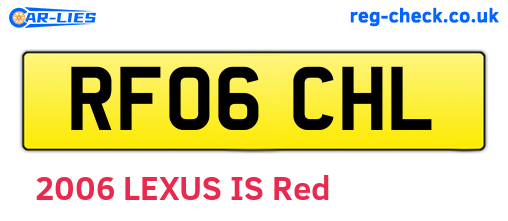 RF06CHL are the vehicle registration plates.