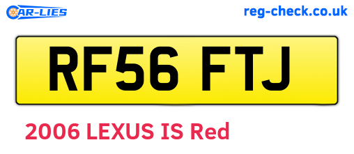 RF56FTJ are the vehicle registration plates.