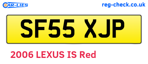 SF55XJP are the vehicle registration plates.