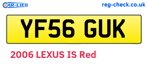YF56GUK are the vehicle registration plates.