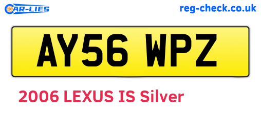 AY56WPZ are the vehicle registration plates.