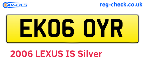 EK06OYR are the vehicle registration plates.