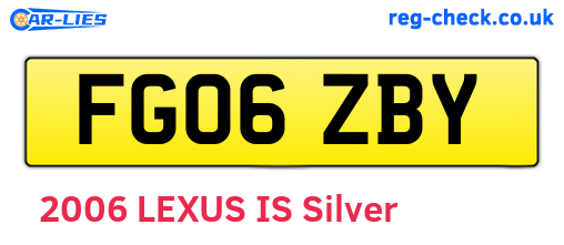FG06ZBY are the vehicle registration plates.