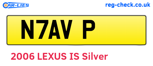 N7AVP are the vehicle registration plates.