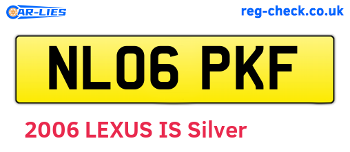 NL06PKF are the vehicle registration plates.