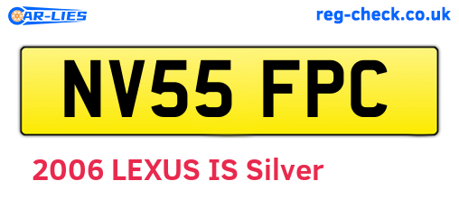 NV55FPC are the vehicle registration plates.